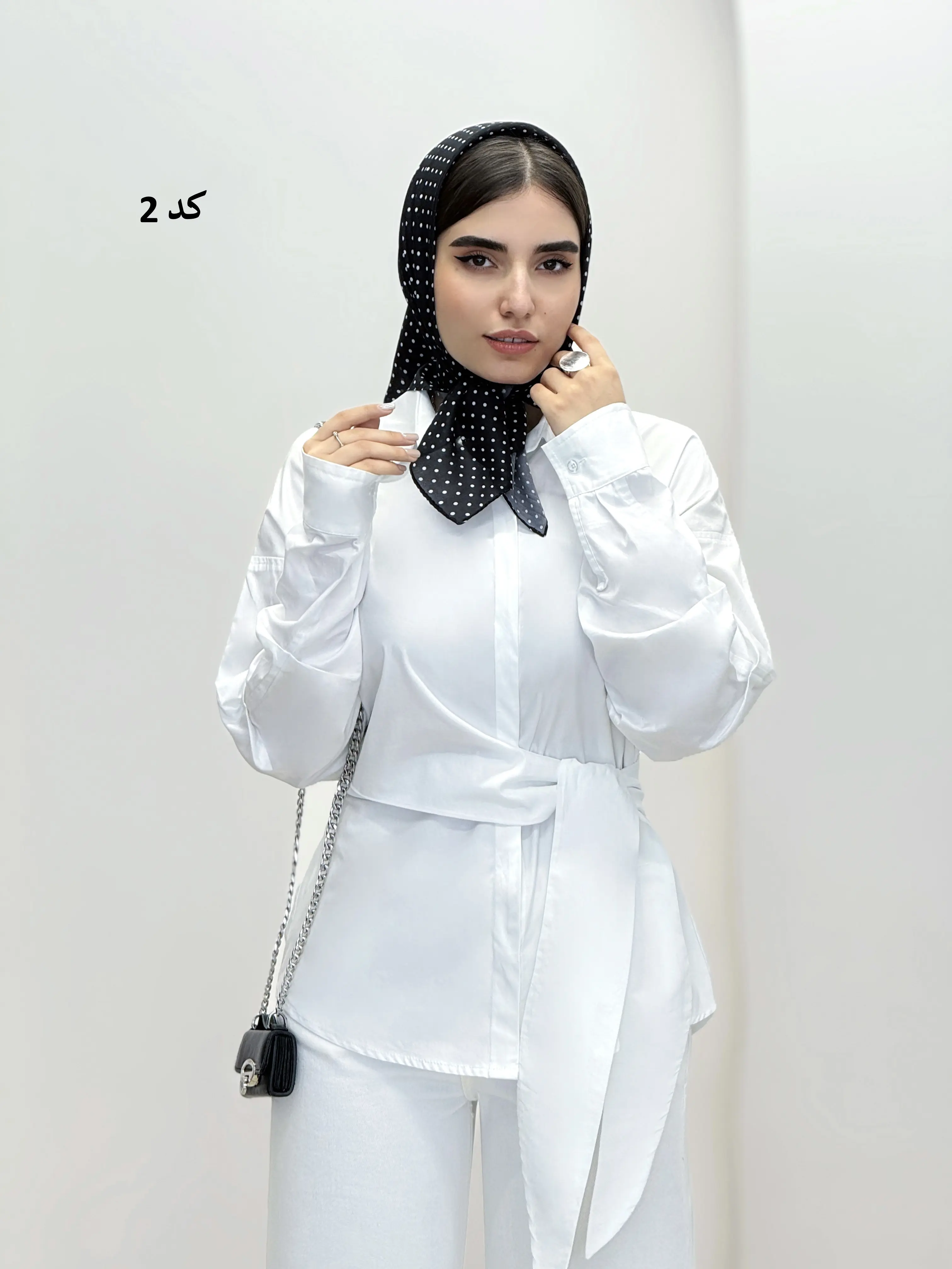 7038-مینی اسکارف خالخالی
